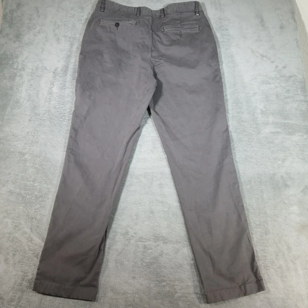 Spoke Heroes Pants Mens 33 Grey Chino Build C Flat Front Trousers